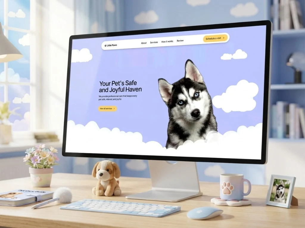 Little Paws Desktop Mockup